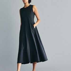 Uniqlo Black Midi Dress NWT